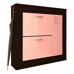 Обувница Мебелефф Мебелеф-21; розовый/венге