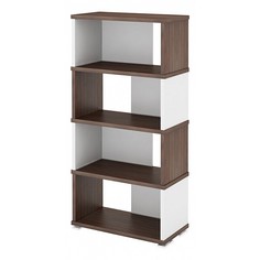 Стеллаж Мэрдэс СБ-10/4 70х30х144 см, белый/коричневый Merdes