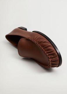 Кожаные мокасины со сборками - Tunez Mango