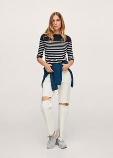 Футболка из органического хлопка в полоску - Parisian Mango