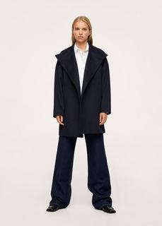 Пальто из шерсти с воротником-стойкой - Tropez Mango