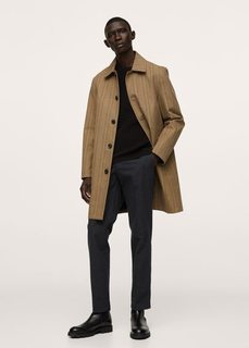 Брюки slim fit из хлопка - Brest Mango