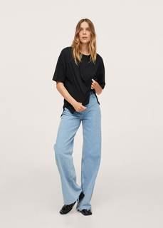 Объемная футболка из хлопка - Spover Mango