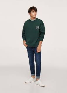 Хлопковый свитшот с надписью - Twice Mango