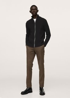 Кардиган с воротником perkins и молнией - Texco Mango