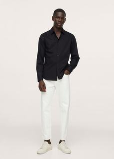 Рубашка slim fit из хлопка стретч - Play Mango