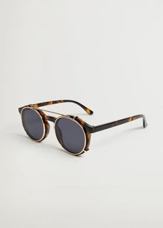 Круглые солнцезащитные очки с насадкой - Clip Mango