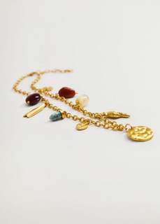 Комбинированное ожерелье с кристаллами - Eivissa Mango