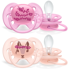 Пустышка Philips Avent «Ultra soft» Цветы. Белка силикон, с 6 месяцев