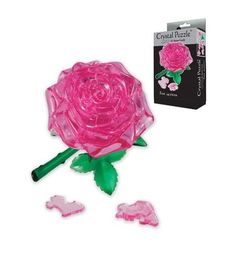Головоломка Crystal Puzzle Роза розовая цвет: розовый