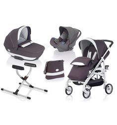 Коляска 3 в 1 Inglesina Otutto Deluxe System с шасси Otutto Deluxe White