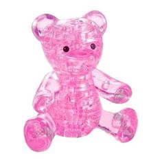 Головоломка Crystal Puzzle Мишка розовый цвет: розовый