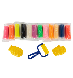 Тесто для лепки Color Puppy ролик+формочки (12 цв) (204 г) желтый