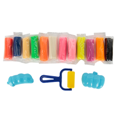 Тесто для лепки Color Puppy ролик+формочки (12 цв) (204 г) синий