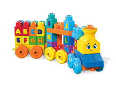 Конструктор Mattel Mega Blocks Обучающий поезд Алфавит 50 дет. FWK22