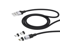 Аксессуар Deppa USB - Lightning/micro-USB/Type C 1.2m 72282