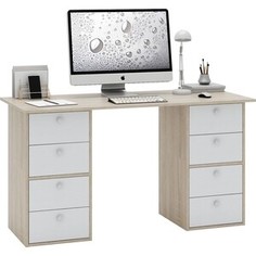 Стол двухтумбовый Мастер Прайм-60 дуб сонома/белый СТЛ-Прайм-60-СБ