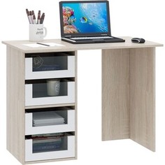 Стол компьютерный Мастер Прайм-33 дуб сонома/белый СТЛ-Прайм-33-СБ