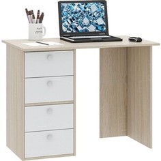 Стол компьютерный Мастер Прайм-32 дуб сонома/белый СТЛ-Прайм-32-СБ