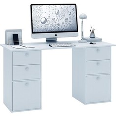 Стол двухтумбовый Мастер Прайм-62 белый СТЛ-Прайм-62-БТ