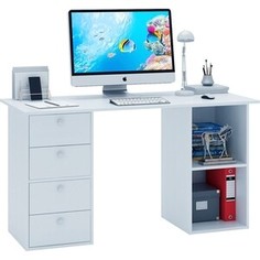 Стол двухтумбовый Мастер Прайм-63 белый СТЛ-Прайм-63-БТ