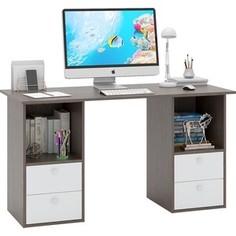 Стол двухтумбовый Мастер Прайм-61 венге/белый СТЛ-Прайм-61-ВБ