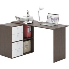 Стол угловой Мастер Прайм-67 венге/белый СТЛ-Прайм-67-ВБ