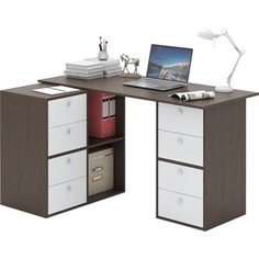 Стол угловой Мастер Прайм-76 венге/белый СТЛ-Прайм-76-ВБ