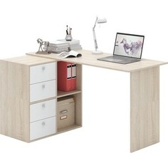 Стол угловой Мастер Прайм-67 дуб сонома/белый СТЛ-Прайм-67-СБ