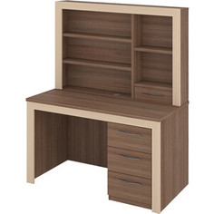 Стол с надстройкой МЭРДЭС СтЯ130+НСт130Я ШКо шамони/кофе Merdes