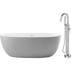Акриловая ванна Vincea 160x80 со смесителем, слив-перелив (VBT-206, F7514100)