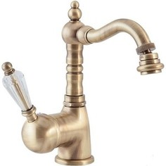 Смеситель Cezares Vintage для биде c донным клапаном, бронза, ручки Swarovski (Vintage-BSM2-02-Sw)