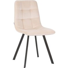 Стул BiGarden 8025-LML alex square цвет сиденья кремовый велюр (V108-113) черные матовые ножки