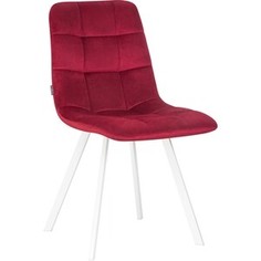 Стул BiGarden 8025-LML alex square цвет сиденья бордовый велюр (V108-85) цвет основания белый,