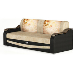 Прямой диван-кровать MGroup Ламберт (ткань Либерти латте + декор 3Q, купон жемчуг)