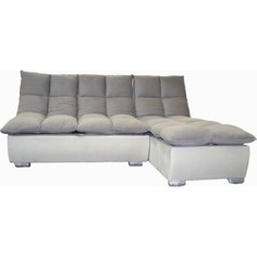 Угловой диван-кровать MGroup Доменика с оттоманкой (ткань велютто 08, велютто 01)