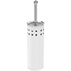 Ершик Sapho Simple Line с перфорацией, белый/хром (04002W)