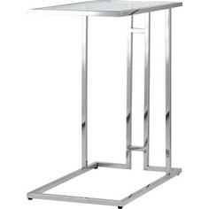 Журнальный столик Stool Group Бостон прозрачное стекло, сталь серебро