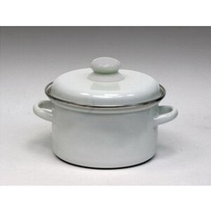 Кастрюля эмалированная СтальЭмаль 2,0л (18, 01-1610/М белая мет/обод)