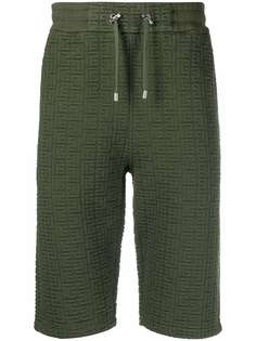 Balmain шорты с монограммой и кулиской