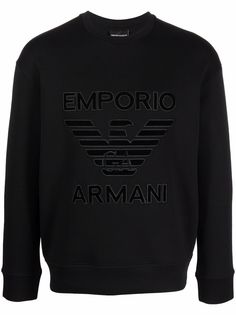 Emporio Armani толстовка с круглым вырезом и логотипом
