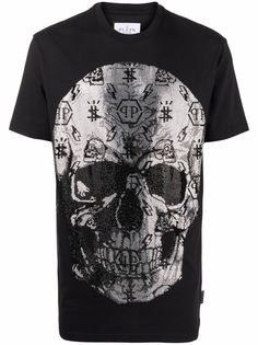 Philipp Plein футболка с декором Skull