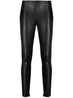 Armani Exchange легинсы из искусственной кожи с молниями