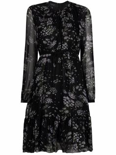 Giambattista Valli платье с оборками и цветочным принтом