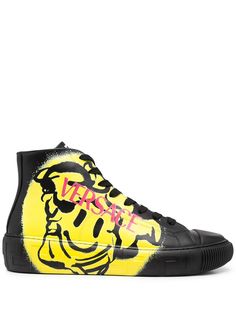 Versace высокие кеды Greca с принтом Medusa Smile