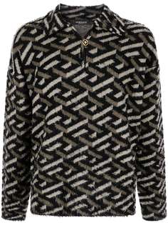 Versace джемпер с узором La Greca