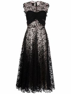 Giambattista Valli кружевное платье А-силуэта