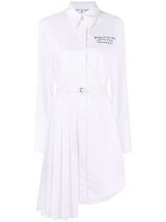 Off-White платье-рубашка Popeline асимметричного кроя