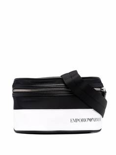 Emporio Armani поясная сумка в стиле колор-блок с логотипом