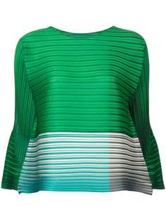 Pleats Please Issey Miyake плиссированный топ в горизонтальную полоску